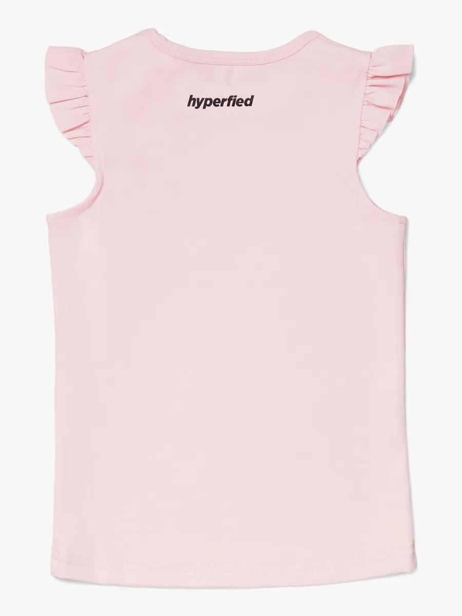Hyperfied Frill Tank Top, Chalk Pink 98-104