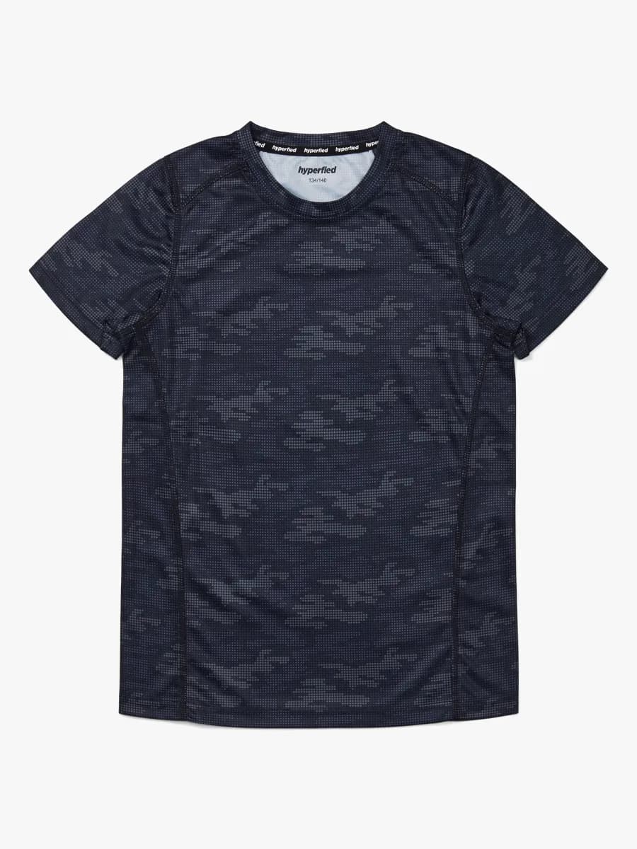 Hyperfied Logo T-Shirt, Grey Camo 110-116