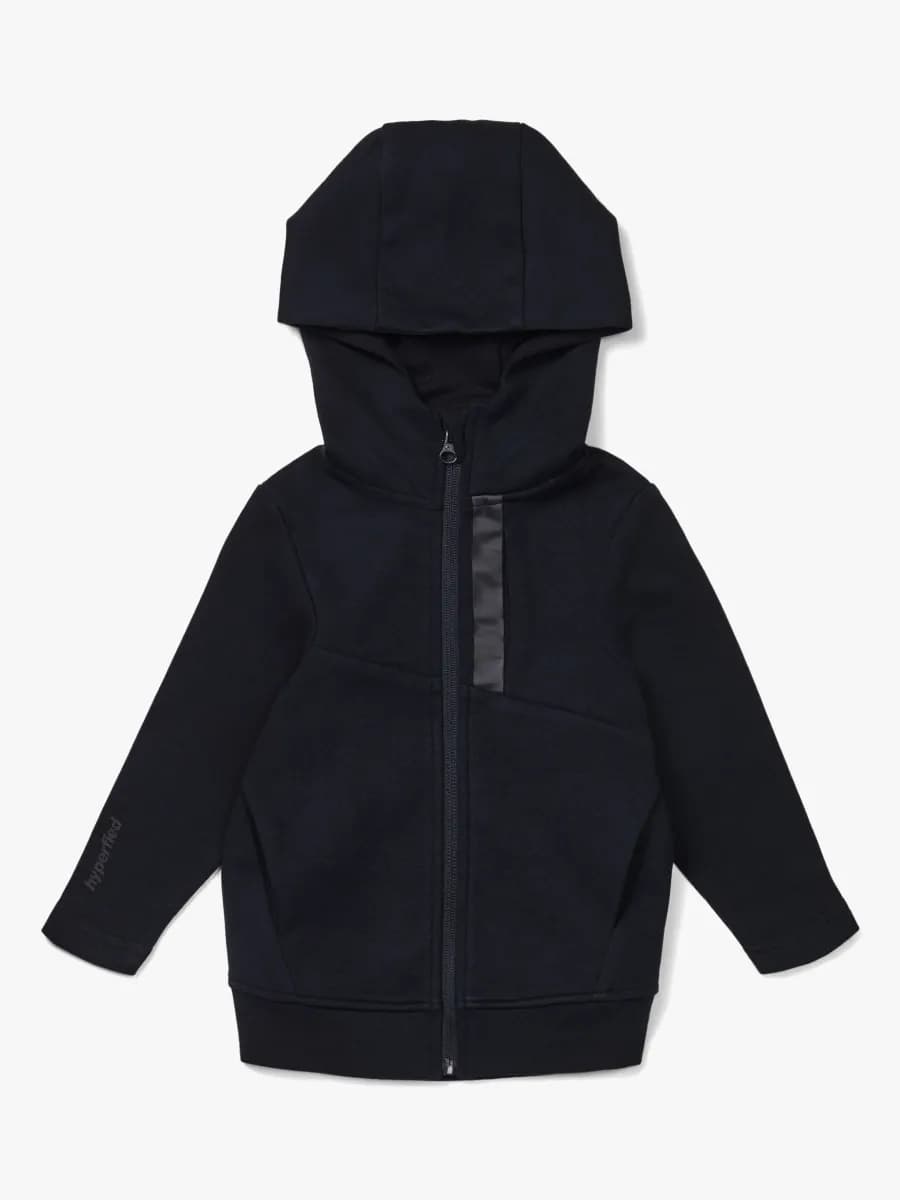Hyperfied Mesh Zipped Hoodie, Anthracite 110-116