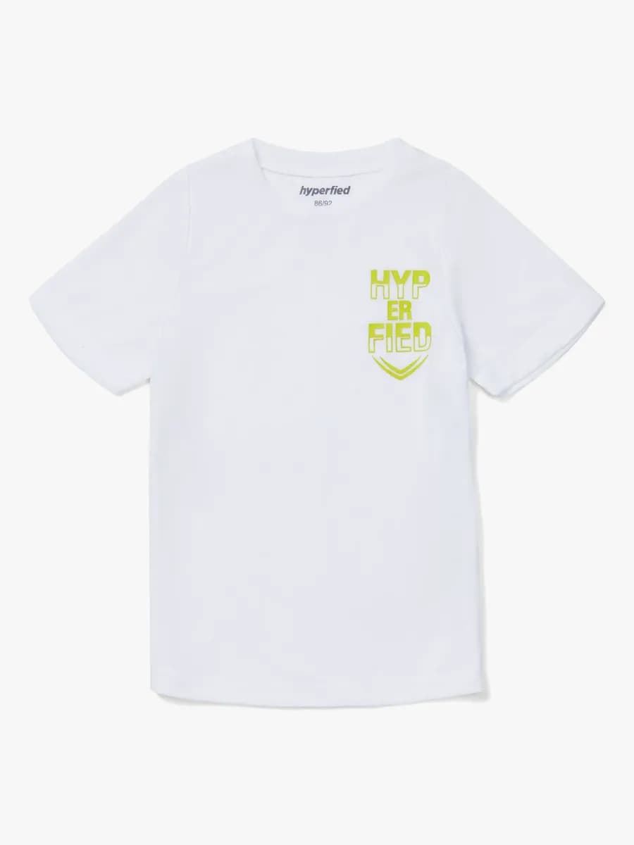 Hyperfied Neo Logo T-Shirt, Bright White 158-164