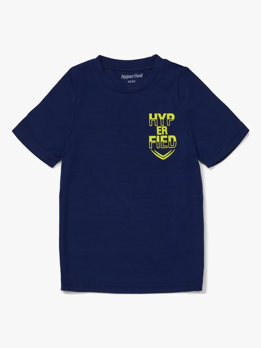 Hyperfied Neo Logo T-Shirt, Medieval Blue 86-92