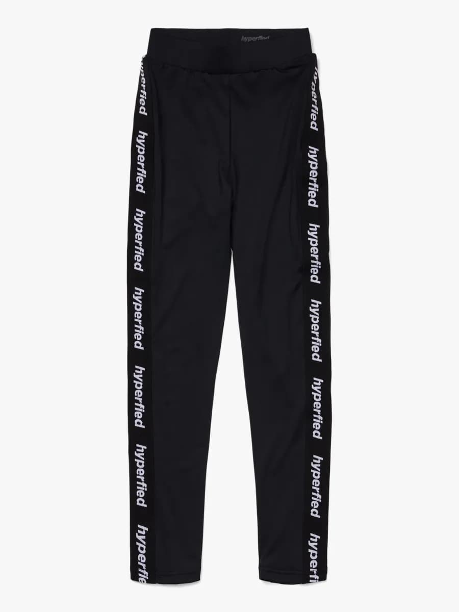 Hyperfied Tape Logo Tights, Anthracite 134-140