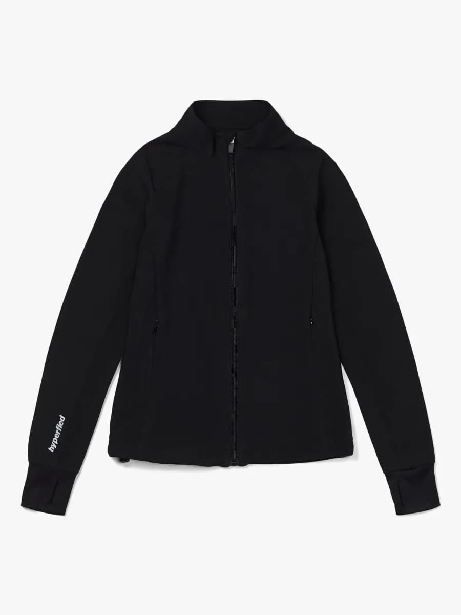 Hyperfied Zipped Running Jacket, Anthracite 110-116