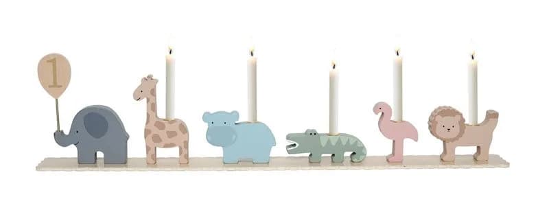 Jabadabado födelsedagståg ljusstake, safari