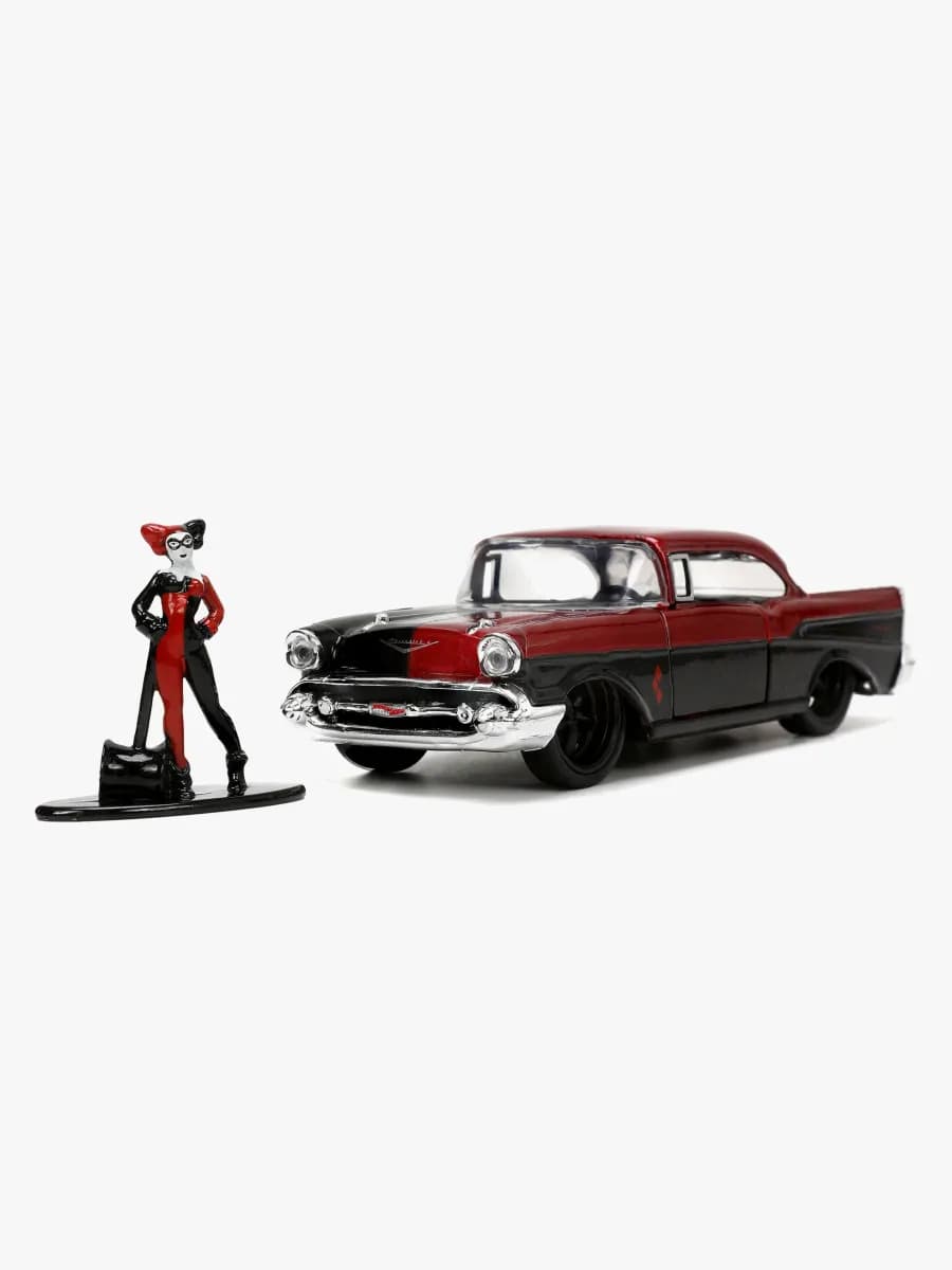 Jada Toys DC Comics Bil med Figur Harley Quinn &  1957 Chevy Bel Air 1:32