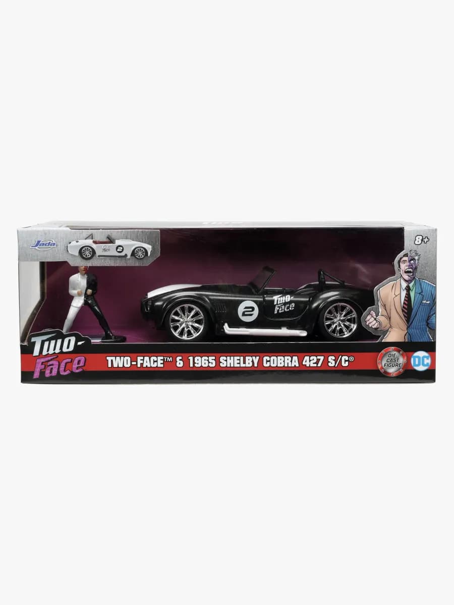 Jada Toys DC Comics Bil med Figur Two Face &  1965 Shelby Cobra 427 1:32