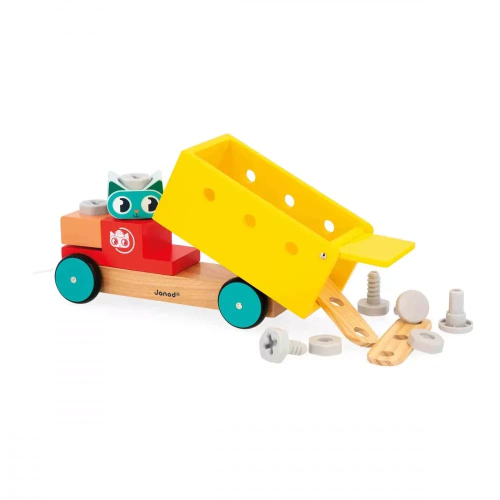 Janod Brico'Kids Pull Along DIY Lastbil 14 Delar