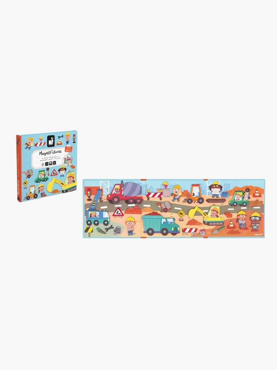 Janod Magneti'Stories Magnetset Byggarbetsplats 30 st