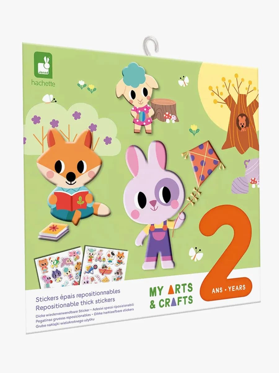 Janod My Arts &  Crafts Återanvändningsbara Tjocka Klistermärken 22 st