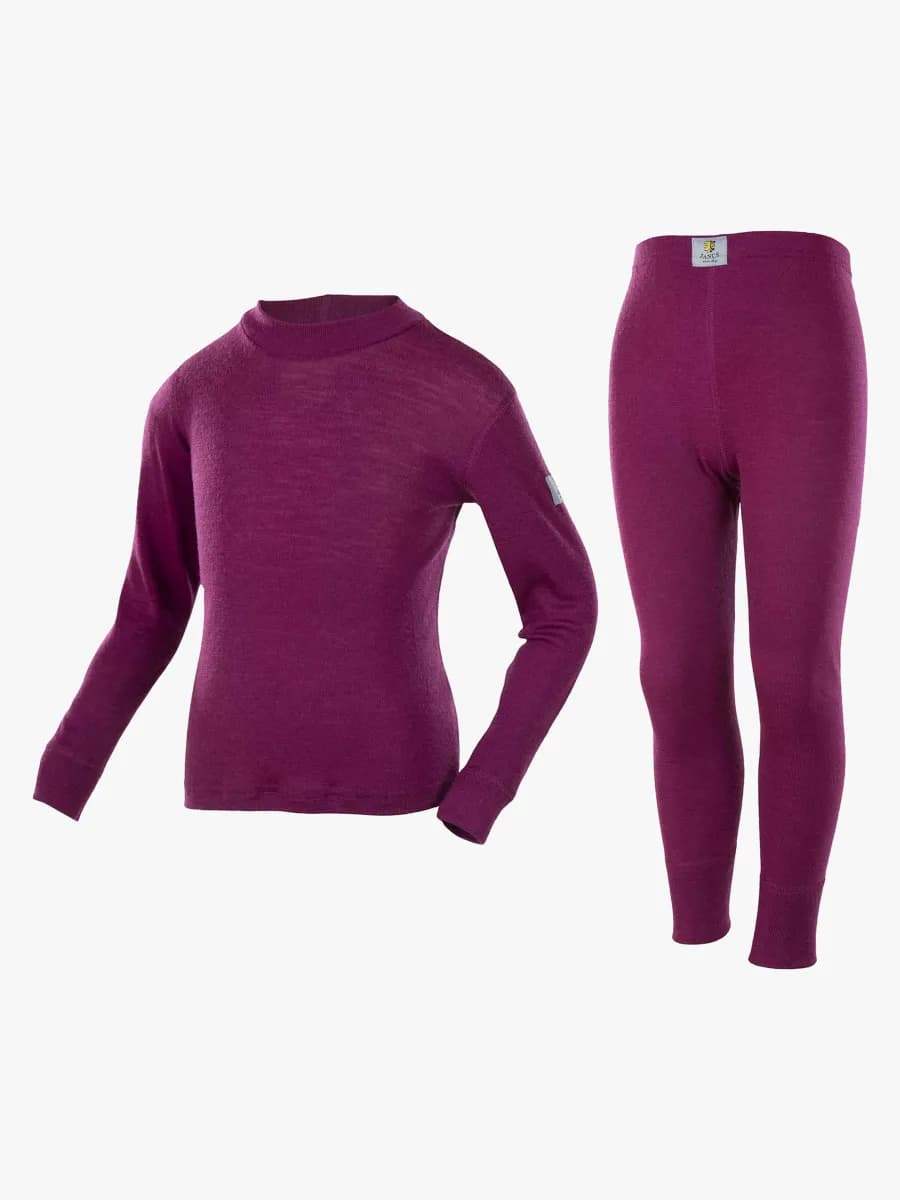 Janus Underställsset Merinoull, Dark purple, 100