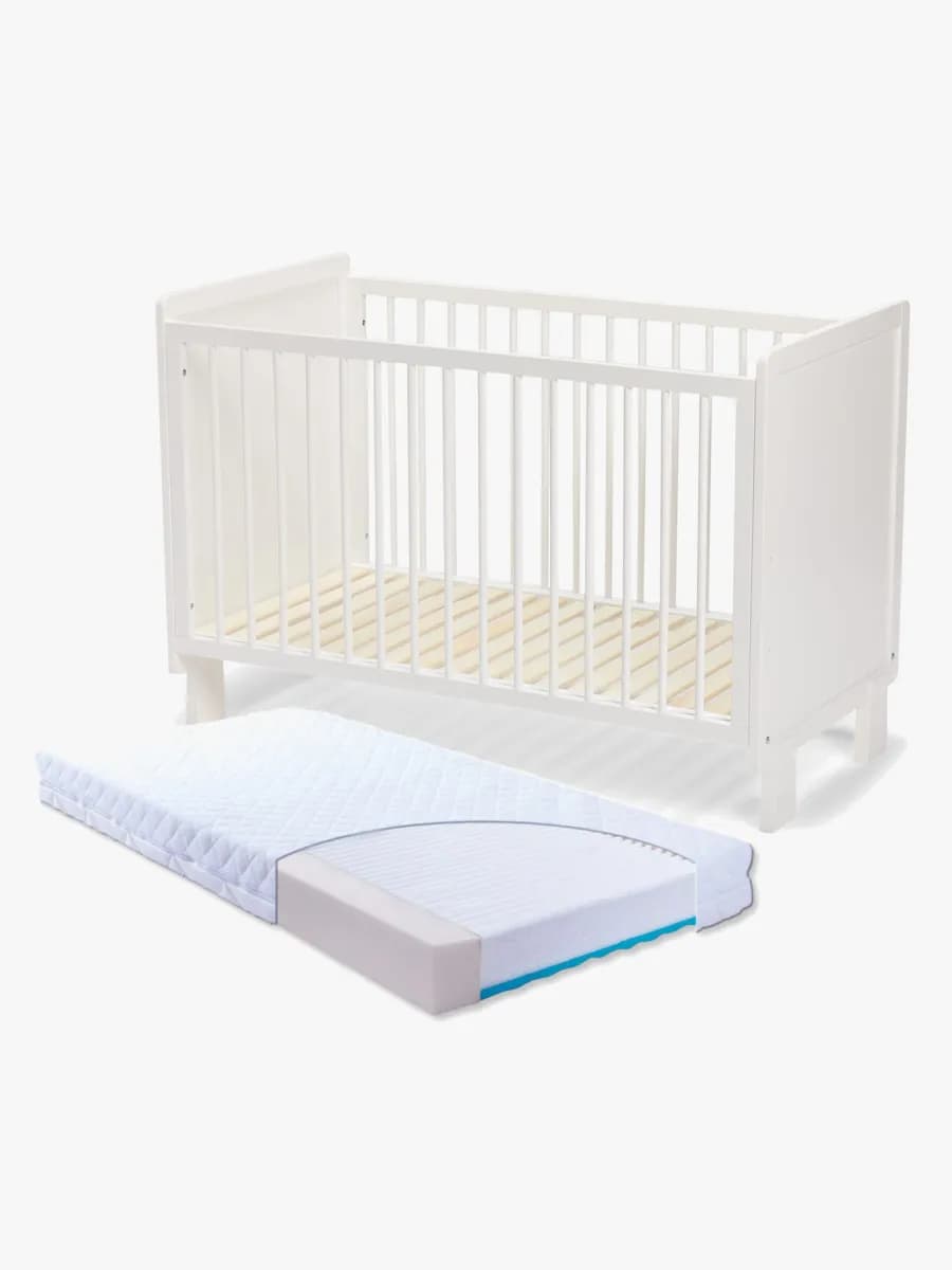 JLY ALMA Heaven Spjälsäng med Babymatex Madrass Carpathia 60x120, Vit