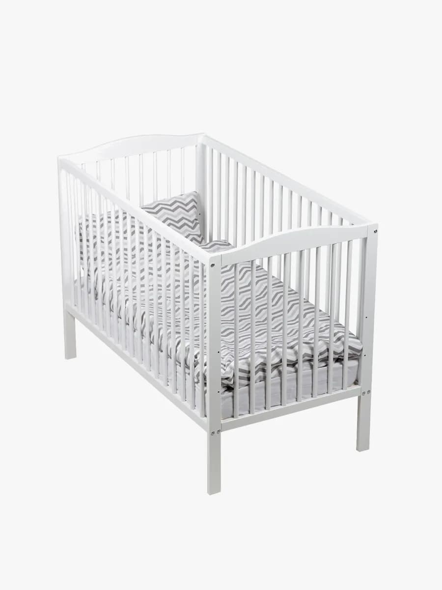 JLY MAJA Dream Spjälsäng med BabyMatex Softi Madrass 60x120, Vit