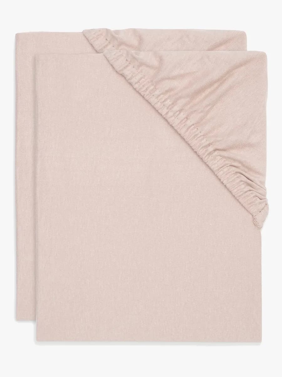 Jollein Dra-på-lakan 2-Pack Bomullsstretch 60x120, Wild Rose