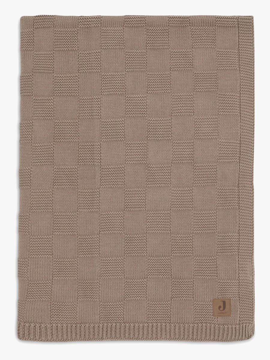 Jollein Filt 75x100 cm Box Knit, Milky Coffee