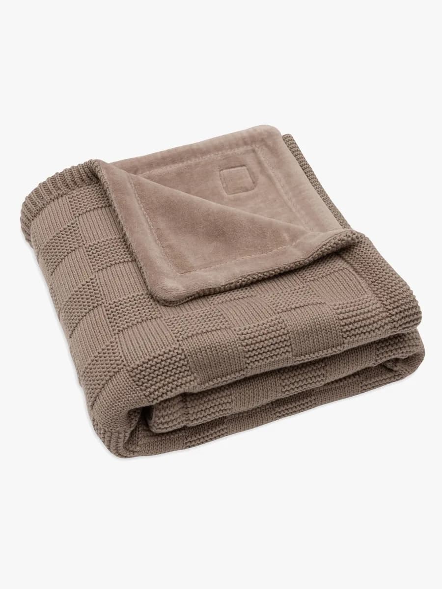 Jollein Filt 75x100 cm Box Knit/Velvet, Milky Coffee