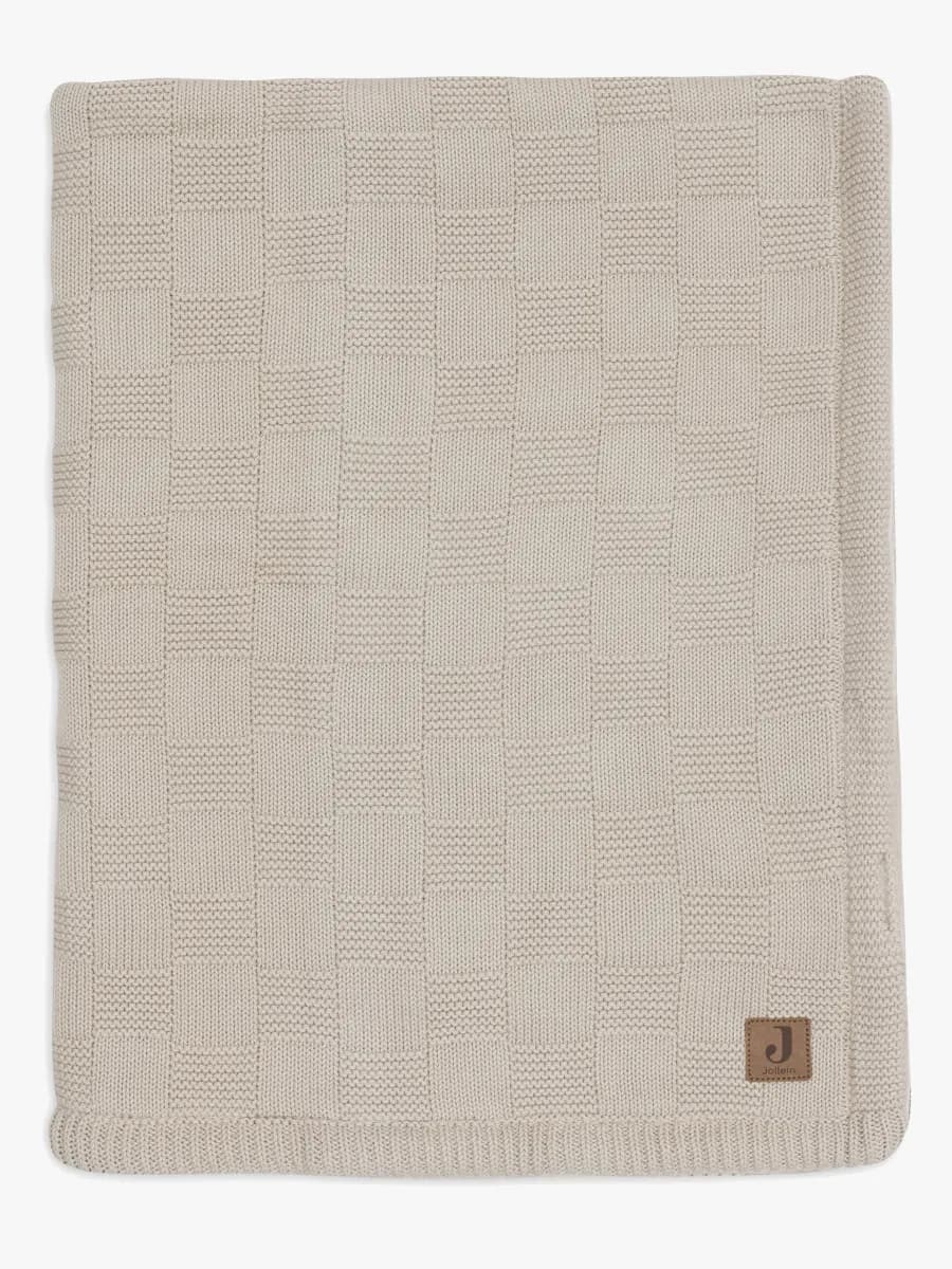 Jollein Filt 75x100 cm Box Knit/Velvet, Warm Sand