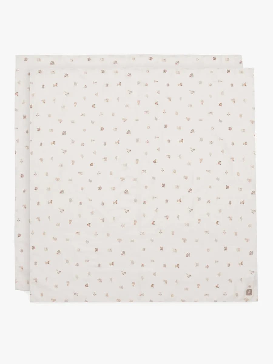 Jollein Muslinfilt 115x115 cm 2-Pack, Animal Friends