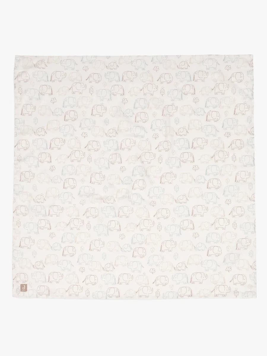Jollein Muslinfilt 115x115 cm 2-Pack, Elephant Tales