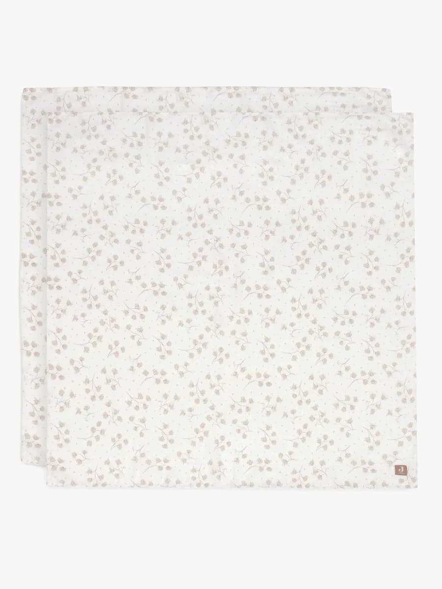 Jollein Muslinfilt 115x115 cm 2-Pack, Leafy Dreams