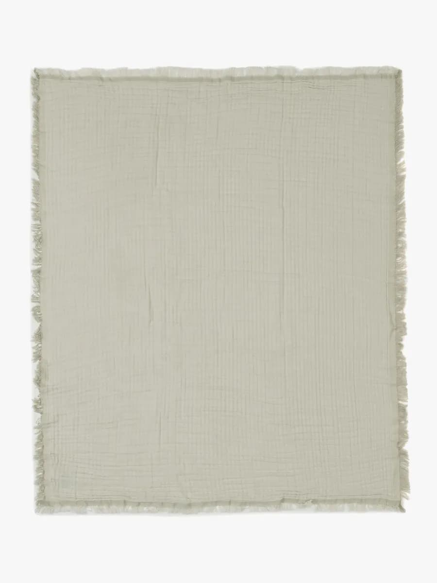 Jollein Muslinfilt Fringe, Olive Green/Ivory