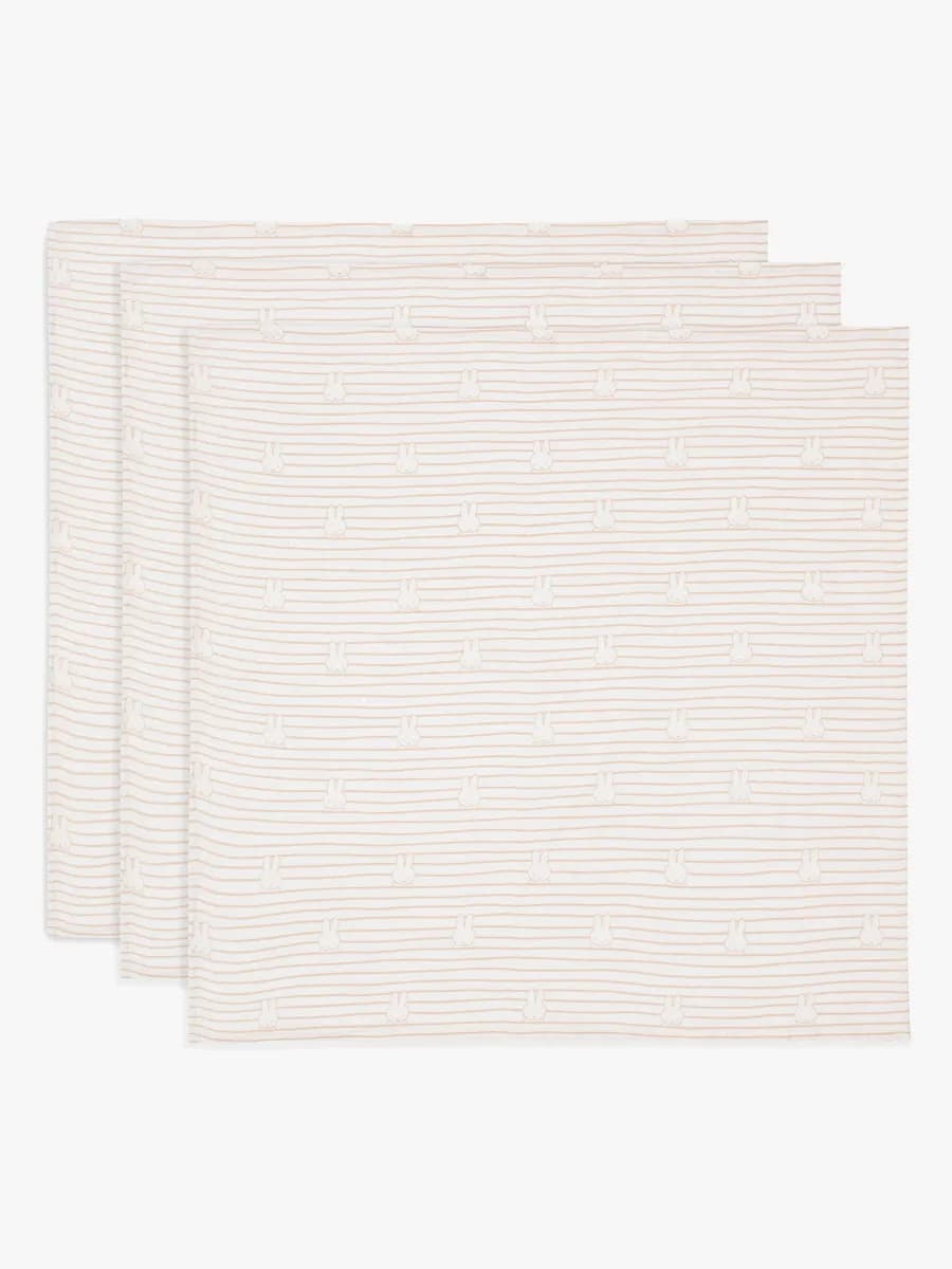 Jollein Muslinfiltar Miffy 3-Pack, Biscuit