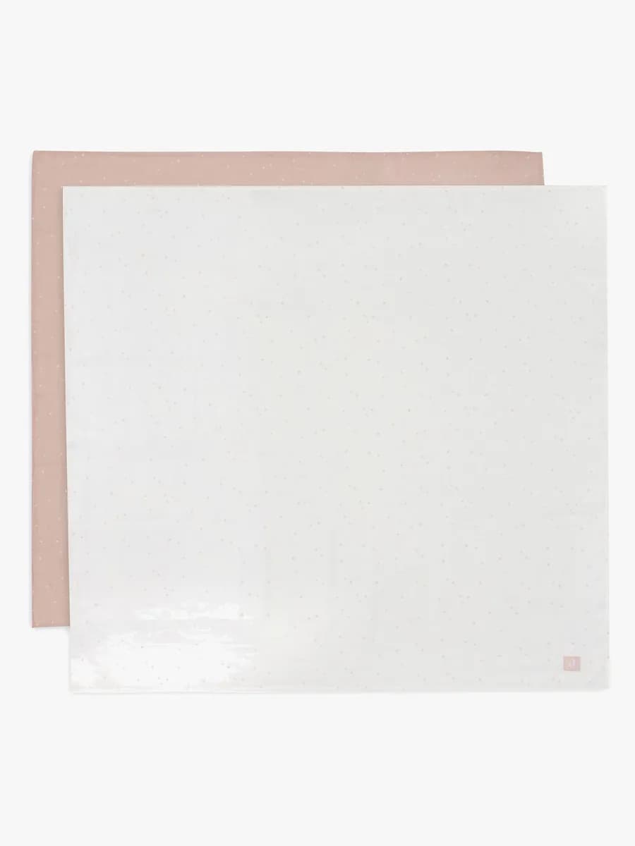 Jollein Muslinfiltar Twinkling 2-Pack, Off white/Wild Rose