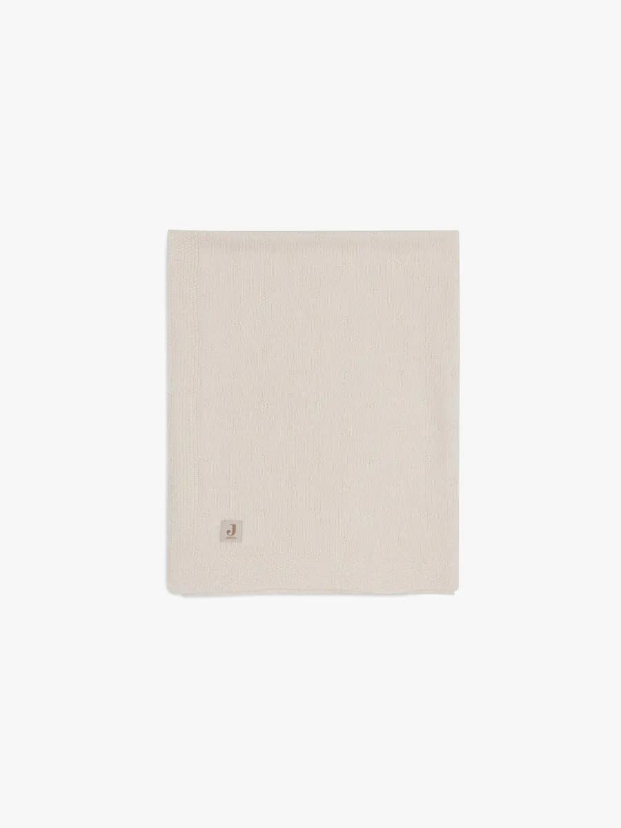 Jollein Stickad Filt Cozy, Ivory
