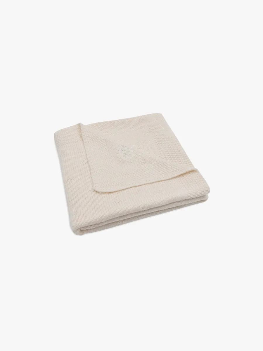 Jollein Stickad Filt Cozy, Ivory