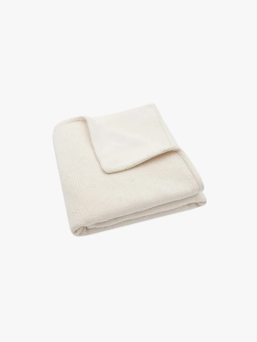 Jollein Stickad Filt, Ivory