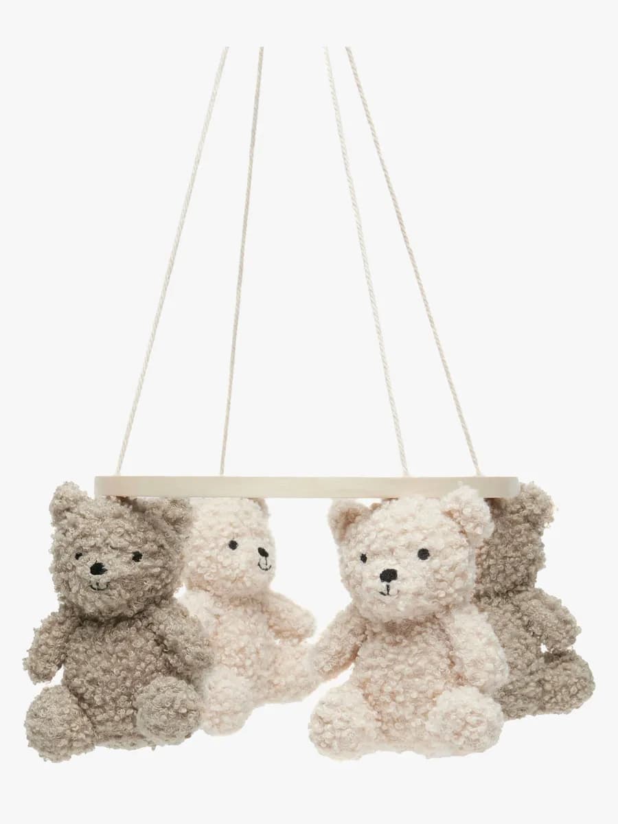 Jollein Teddy Bear Sängmobil, Natural/Olive Green