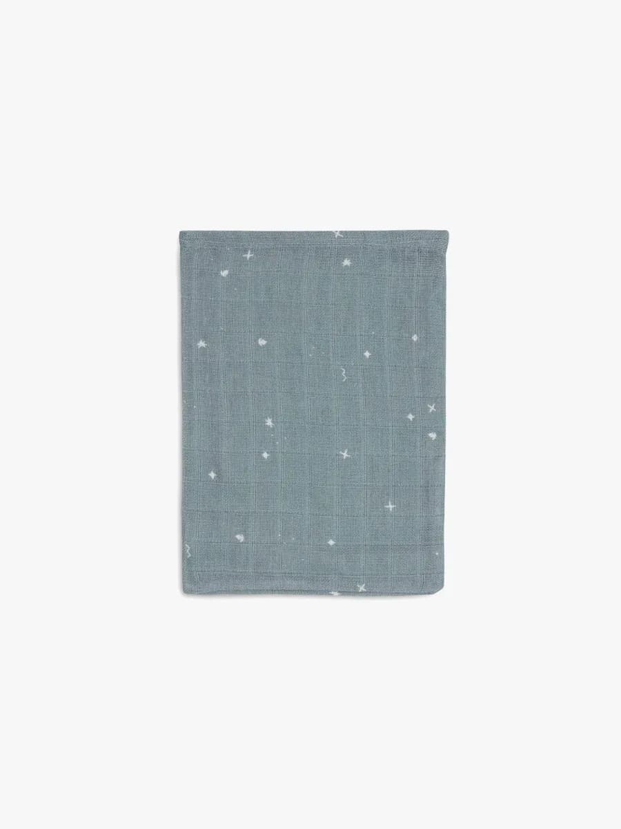Jollein Tvättlappar Twinkling Muslin 3-Pack, Sea Green