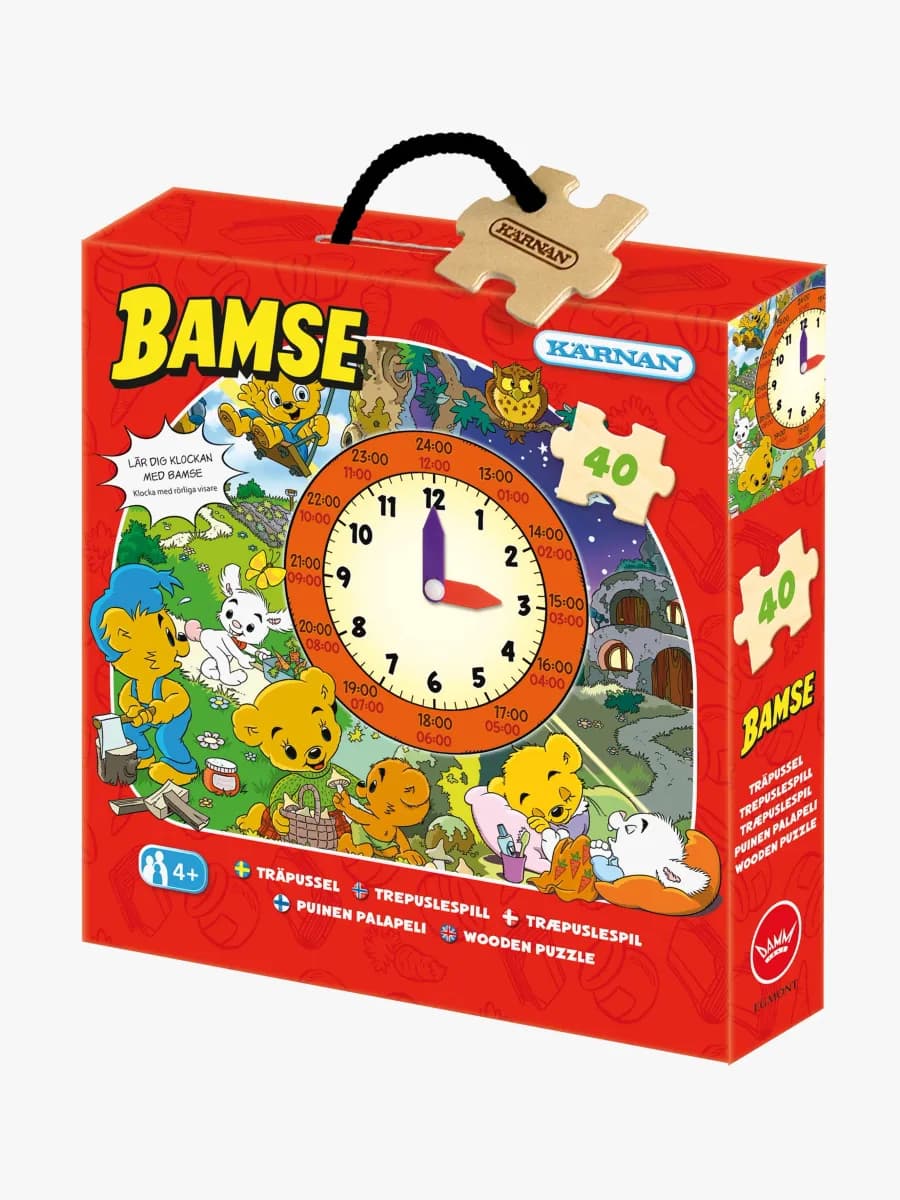Kärnan Askpussel Bamse Klocka 40 Bitar