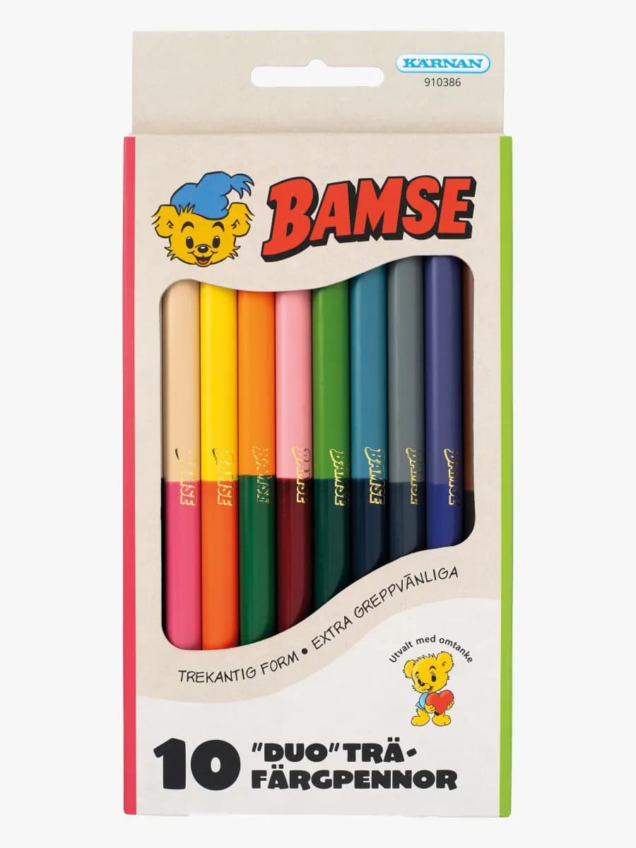 Kärnan Bamse  2-i-1 Färgpennor
