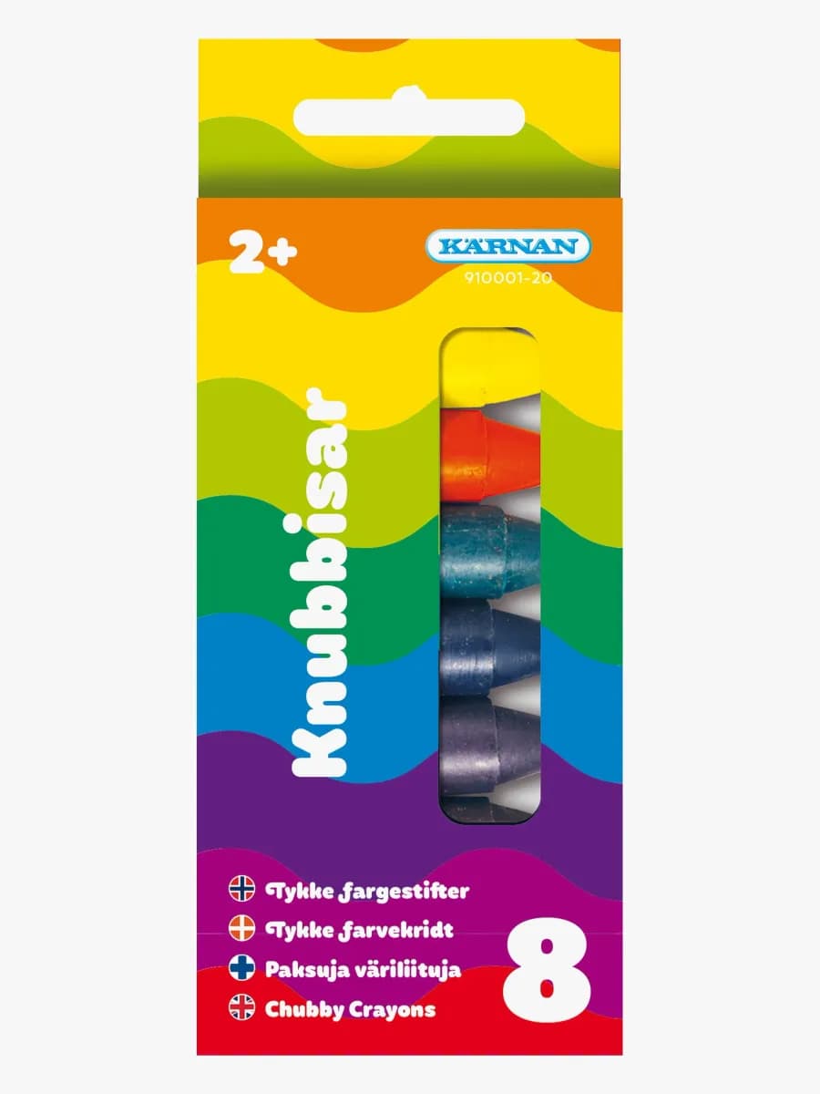 Kärnan Färgkritor Knubbisar 8 st