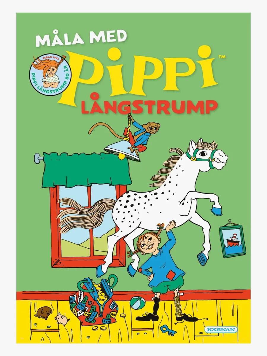 Kärnan Pippi Långstrump Målarbok
