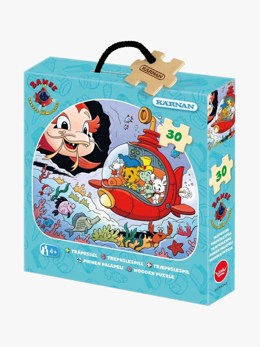 Kärnan Träpussel Bamse och Havets Hemlighet 30 Bitar