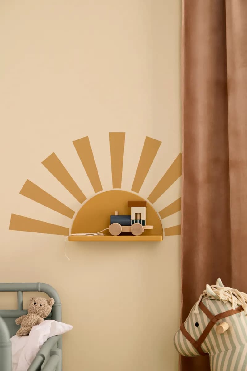 Kid's Concept STAR Hylla Cirkel inkl Klistermärke, Senap