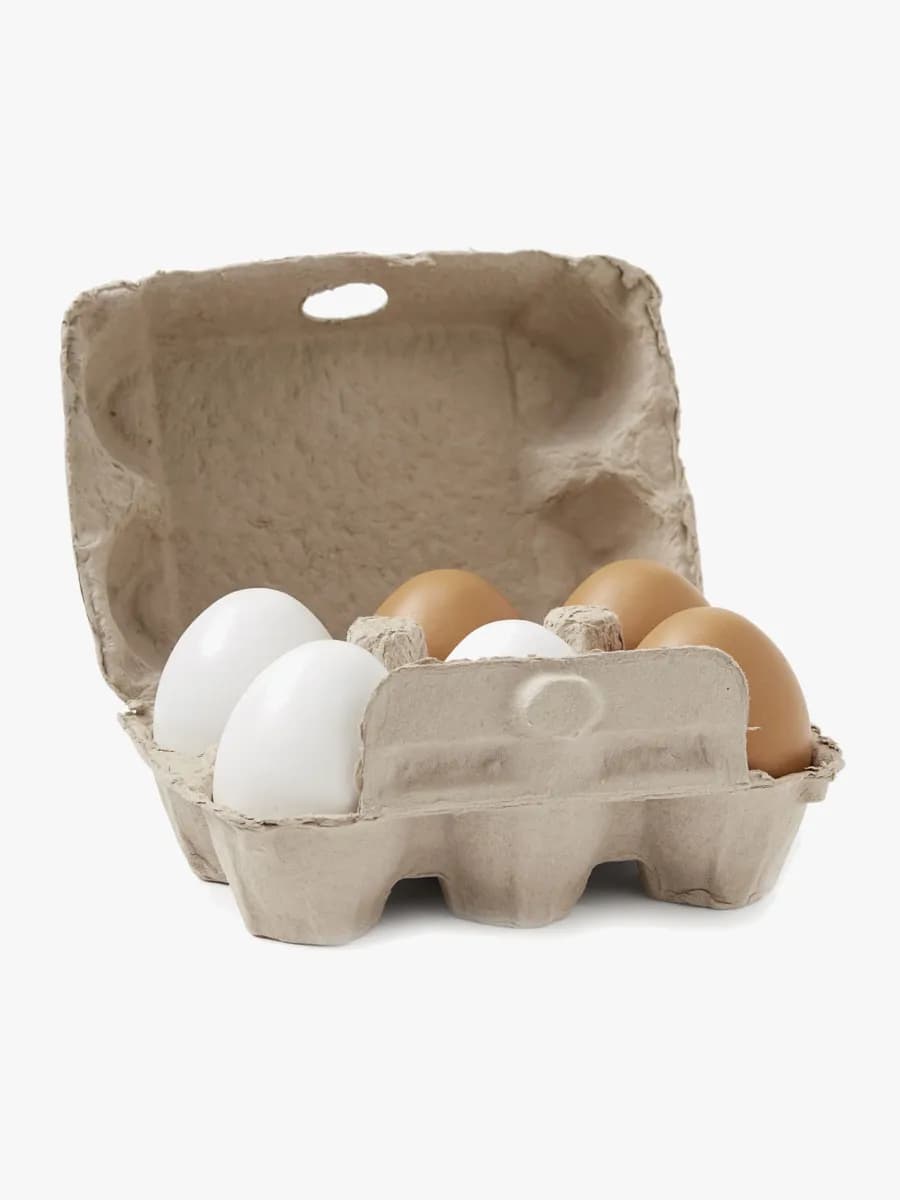 Kids Concept Bistro Ägg 6-pack, Natur