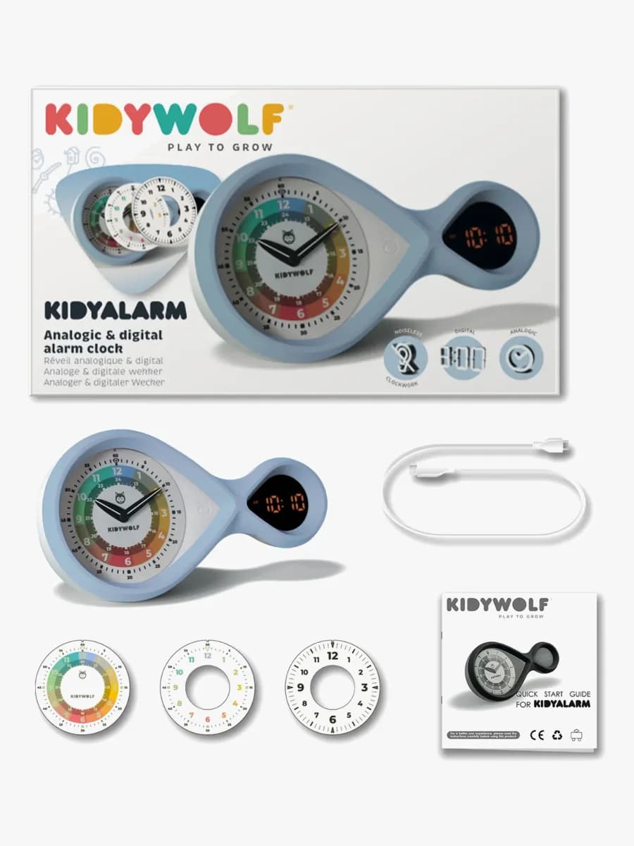 Kidywolf KIDYALARM Väckarklocka, Blå