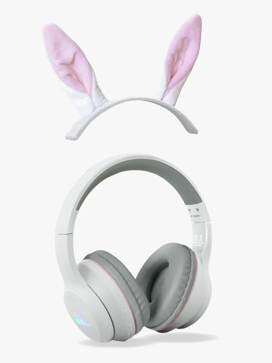 Kidywolf KIDYEARS Hörlurar Bluetooth med Magnetöron, Kanin