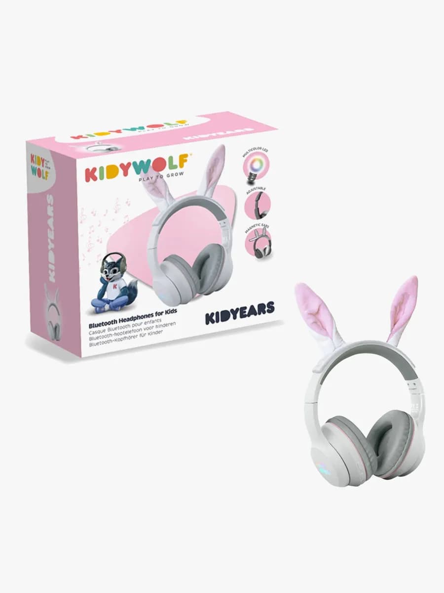 Kidywolf KIDYEARS Hörlurar Bluetooth med Magnetöron, Kanin