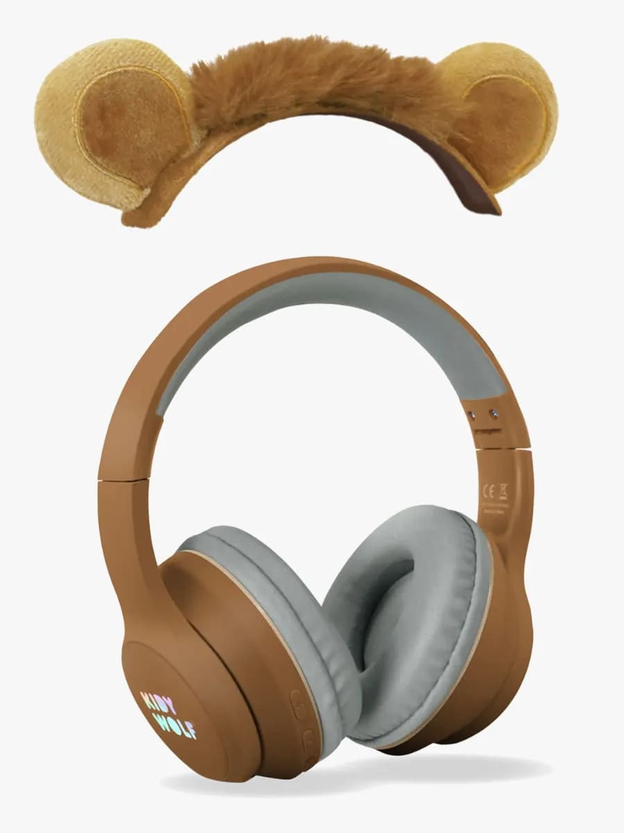Kidywolf KIDYEARS Hörlurar Bluetooth med Magnetöron, Lejon