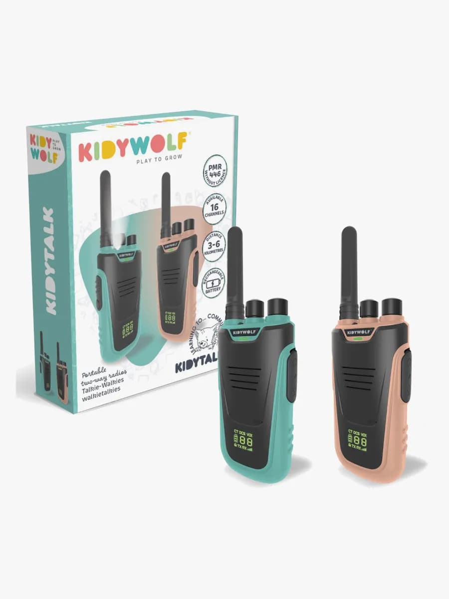 Kidywolf KIDYTALK Walkie-talkies, Beige/Turkos