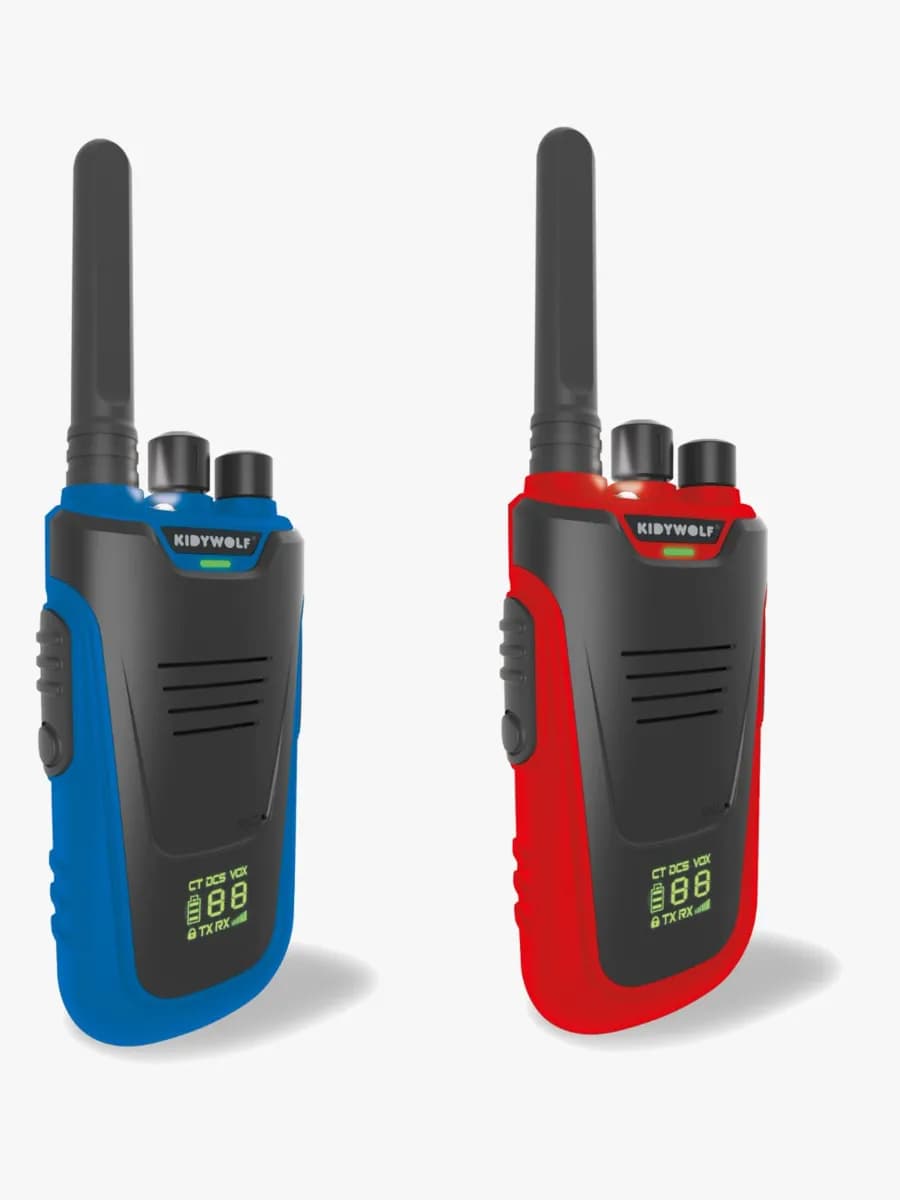 Kidywolf KIDYTALK Walkie-talkies, Blå/Röd