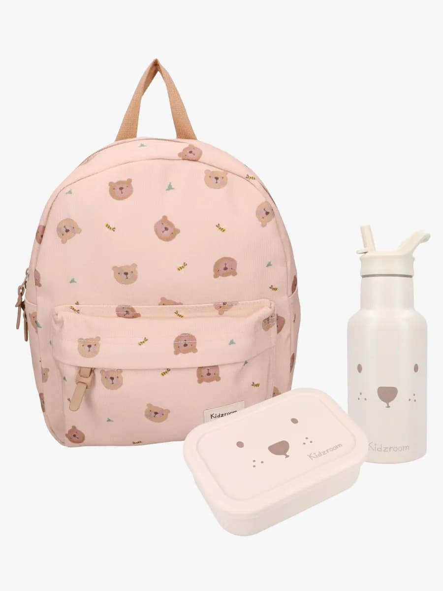 Kidzroom Ryggsäck, Flaska &  Matlåda Little Story, Beige