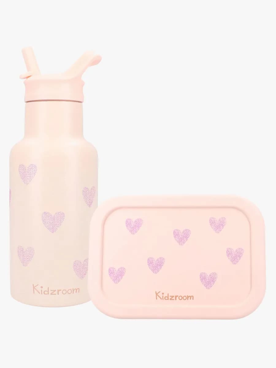 Kidzroom Stainless Steel Flaska &  Silikon Matlåda Magical Meadows, Rosa