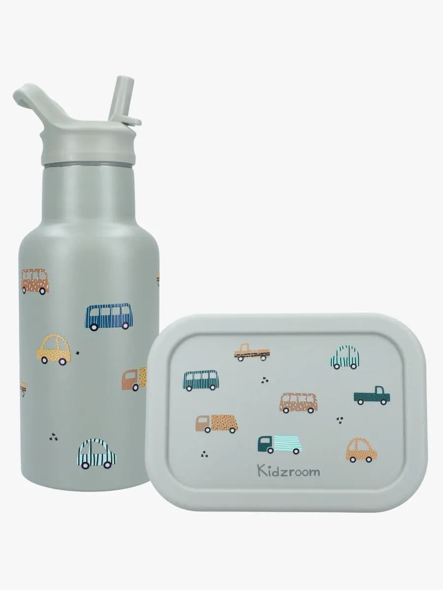 Kidzroom Stainless Steel Flaska &  Silikon Matlåda Sweet Cuddles, Grön