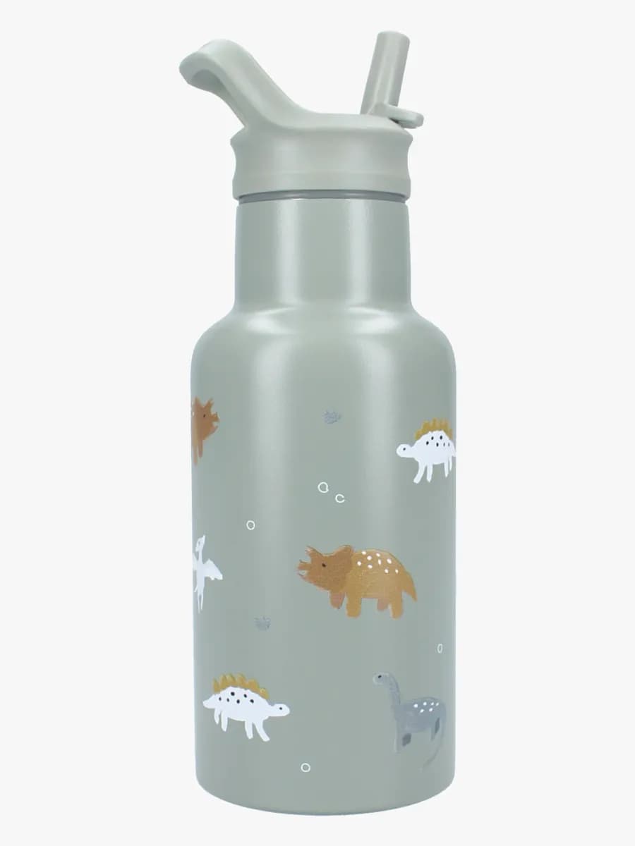 Kidzroom Stainless Steel Vattenflaska 350 ml Small Talk, Grön