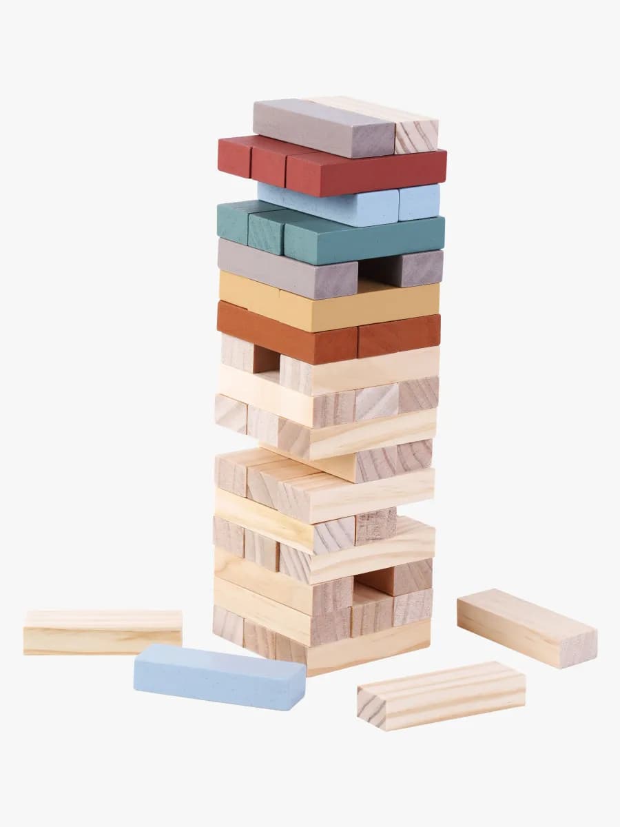 Kinder and Kids Tumbling Tower Spel