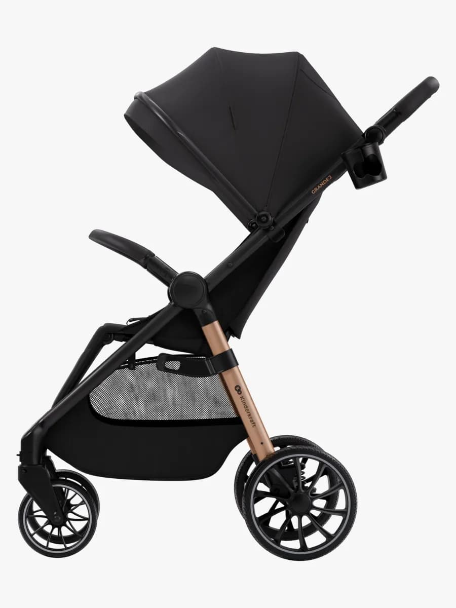 Kinderkraft Grande 2 Sittvagn, Midnight Black